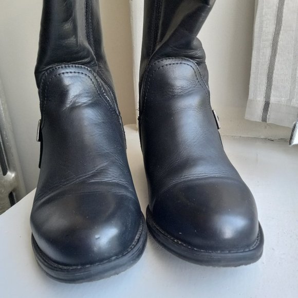 Pajar Black Leather Riding Boots Size EU 39 / US 8 - 8.5 Wide Width - Picture 9 of 16